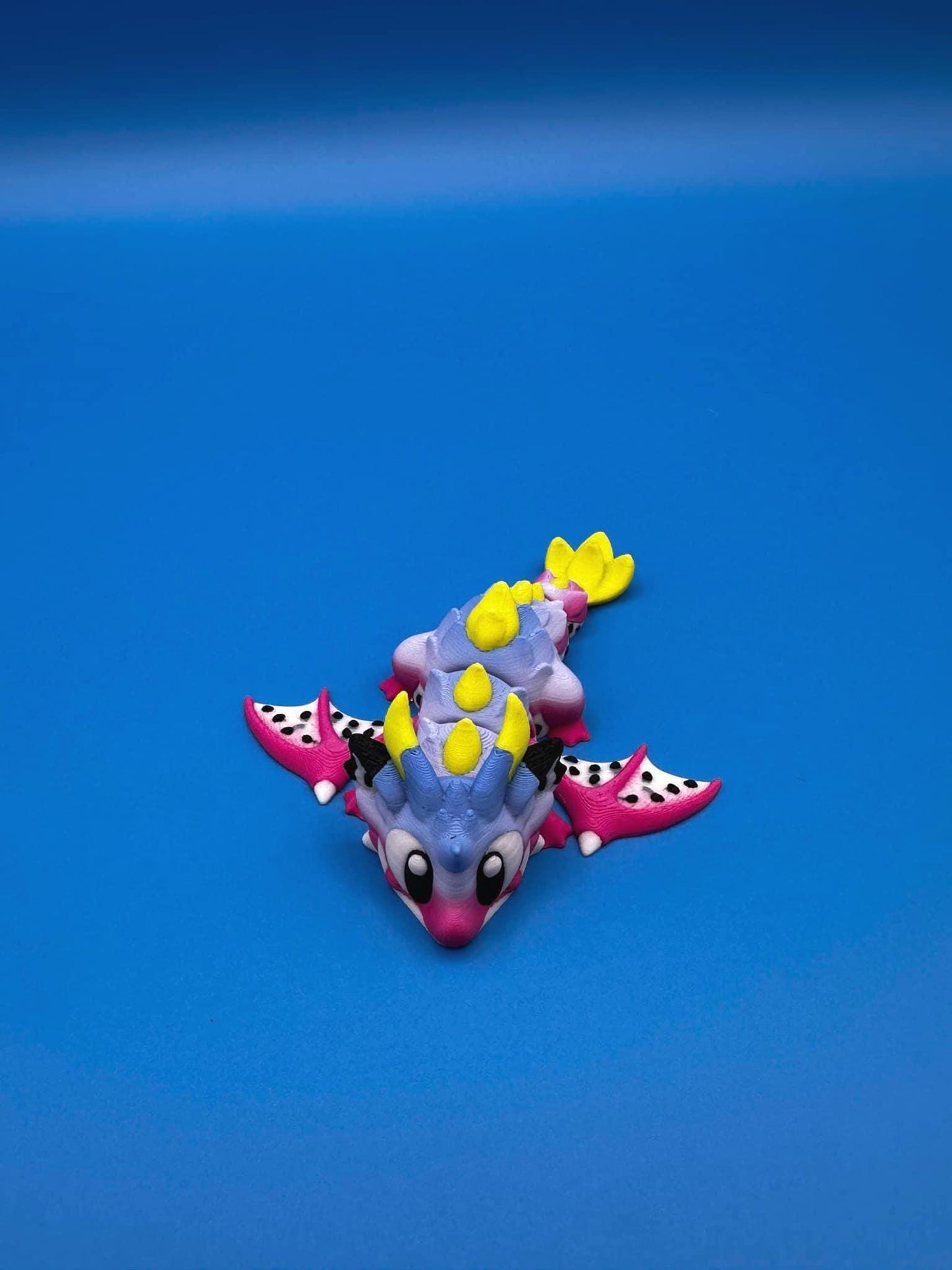 Rainbow Dragon Fruit Egg with Baby Dragon Figurine | 3D Printed Fantasy Collectible