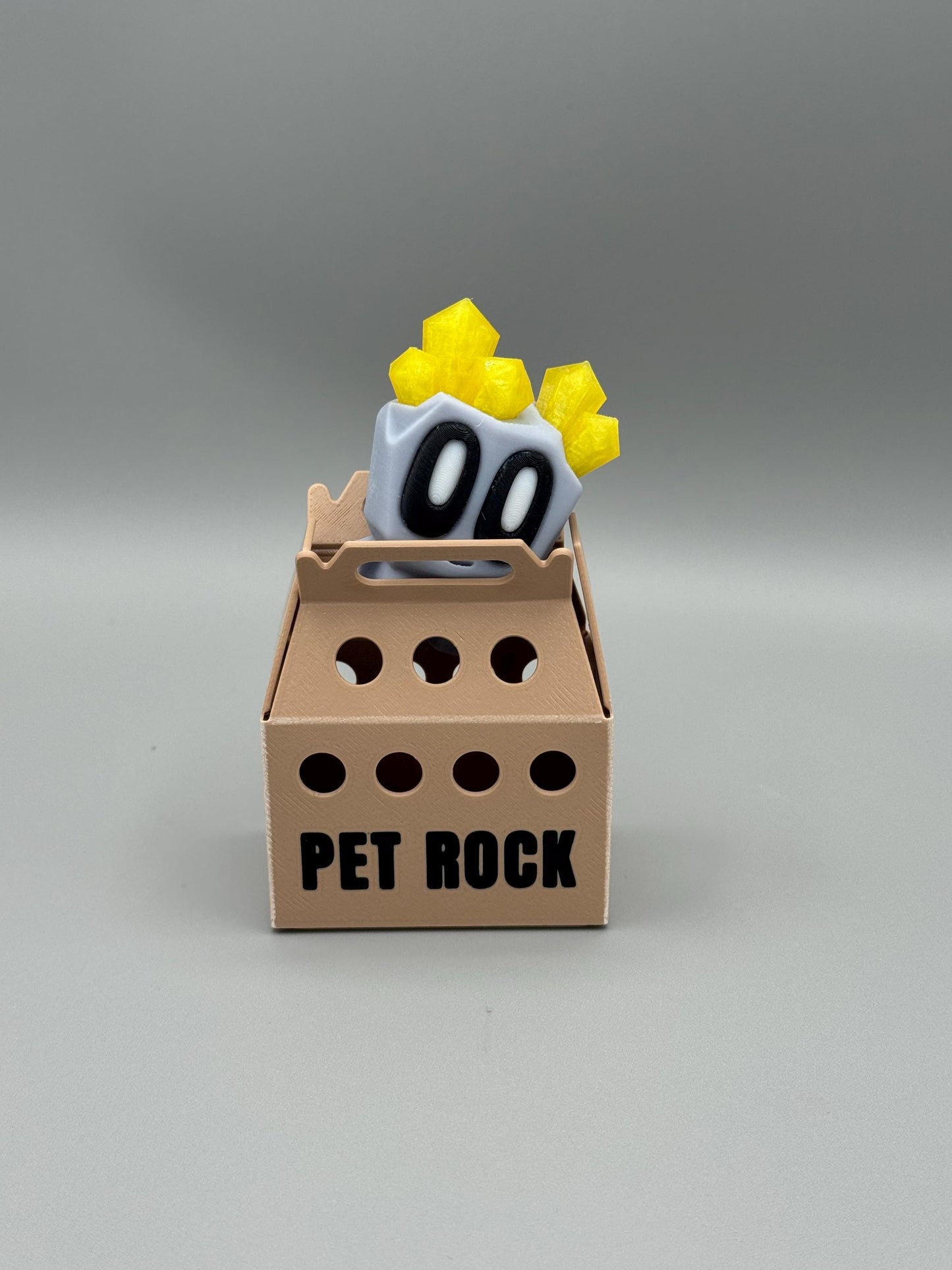 Pet Blob Rock – Mystery Collectible with Optional Carrier | 3D Printed Companion Rock Toy