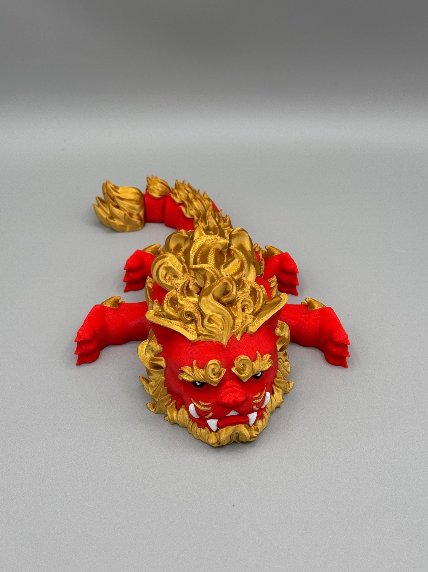 Foo Lion Articulating 3d Printed Toy