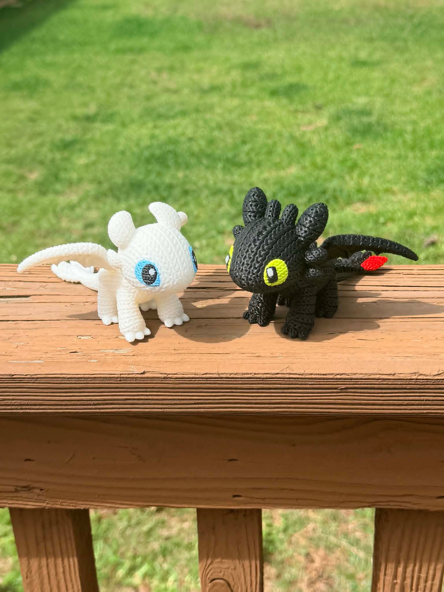 Cute Knitted -Style Baby Dragon Figure – 3D Printed Fantasy Dragon (6”)