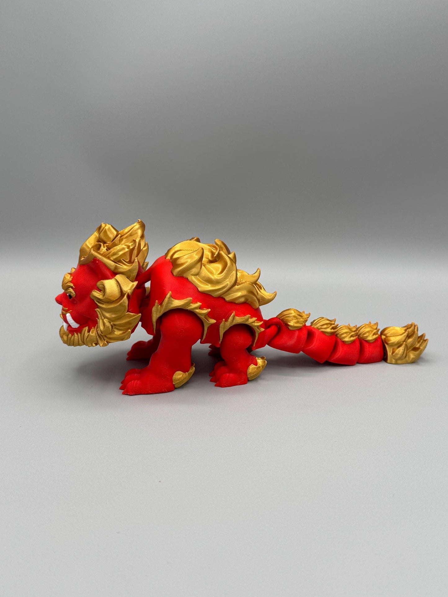 Foo Lion Articulating 3d Printed Toy