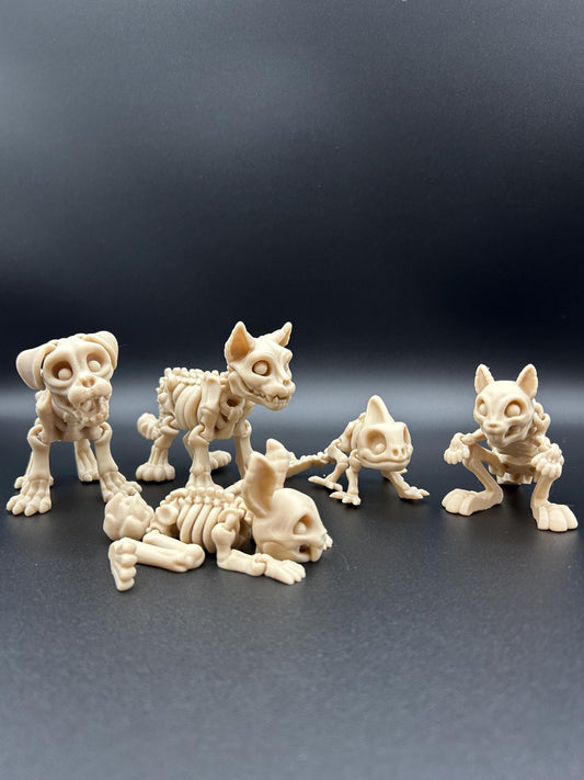 Pet Skeleton Animal Toys 3D Printed