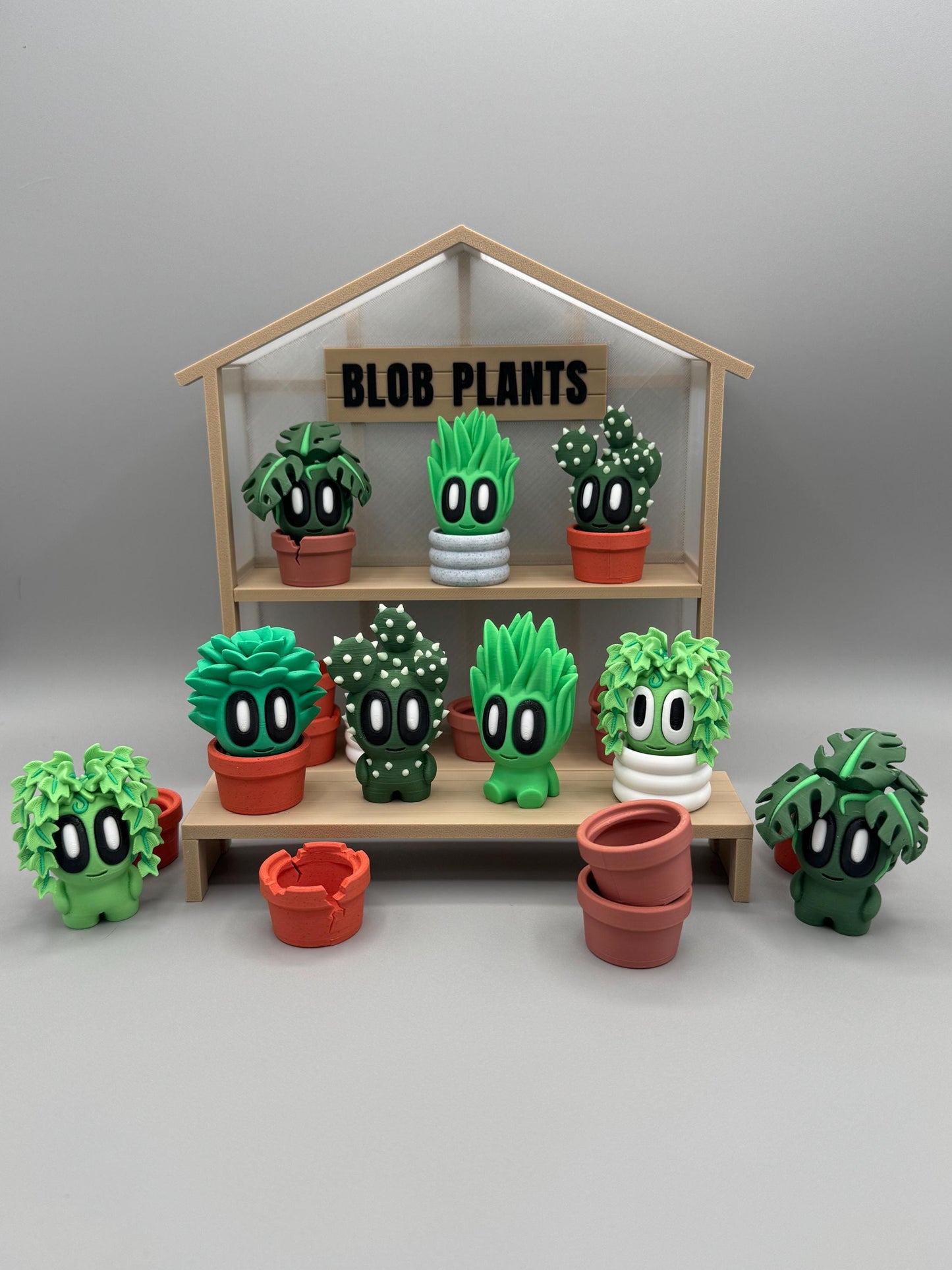 Mini Blob Plant – Cute 3D Printed Collectible Houseplant Figurine in Pot