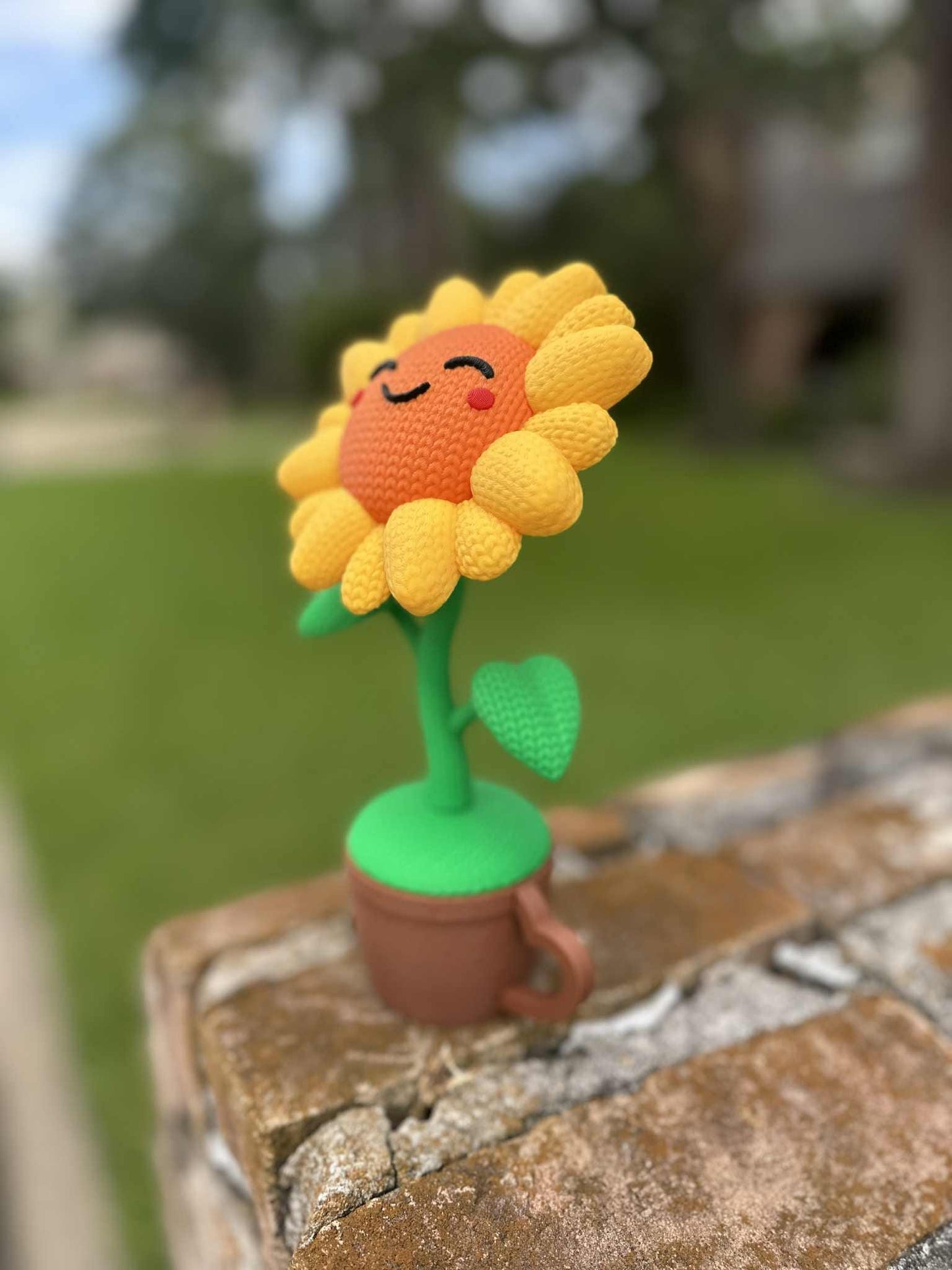3D Printed Sunflower Desk Organizer – Hidden Compartment, Office Decor