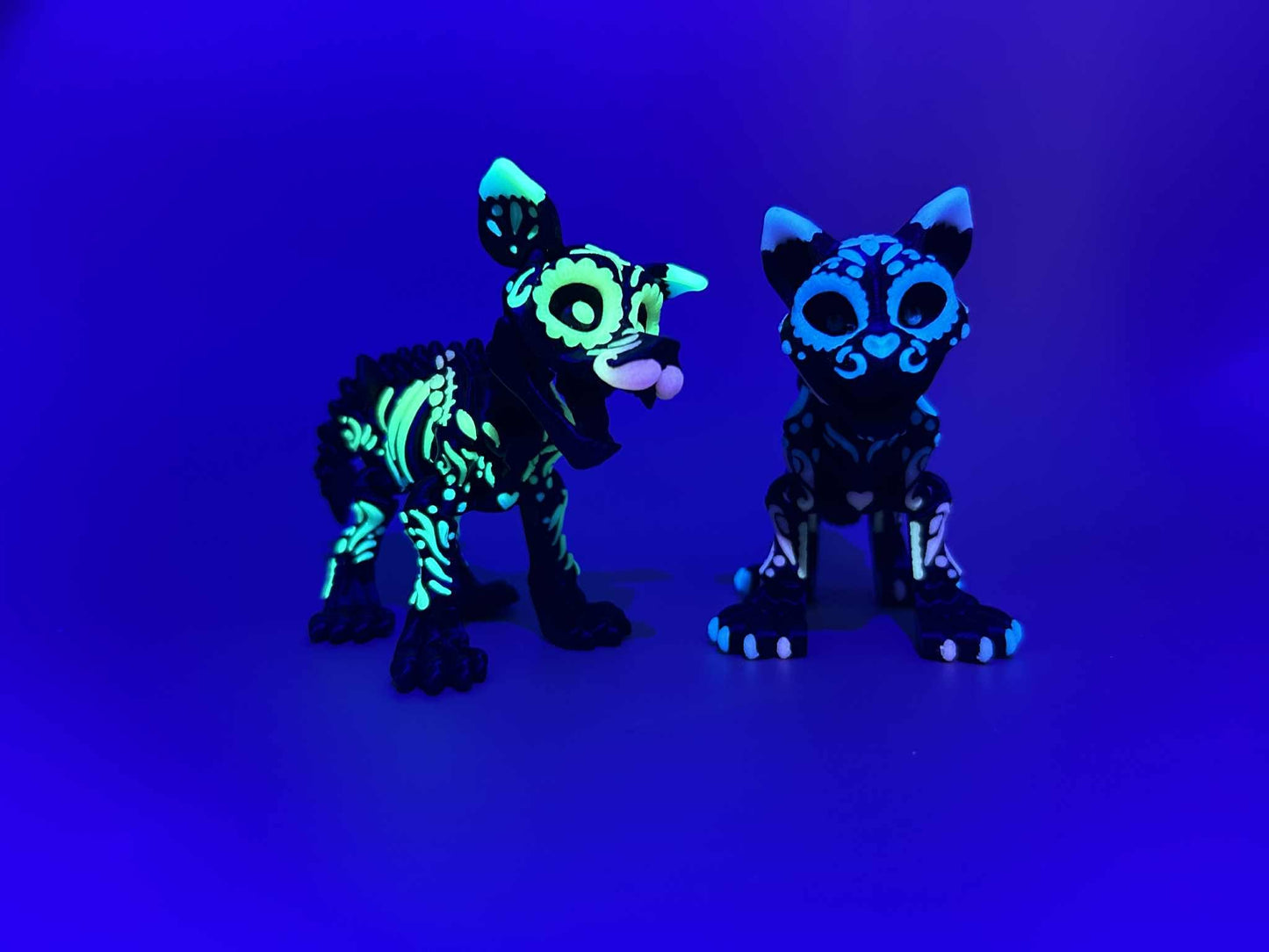 Glow-in-the-Dark Articulated Alebrije | 3D Printed Cat or Dog Figurine