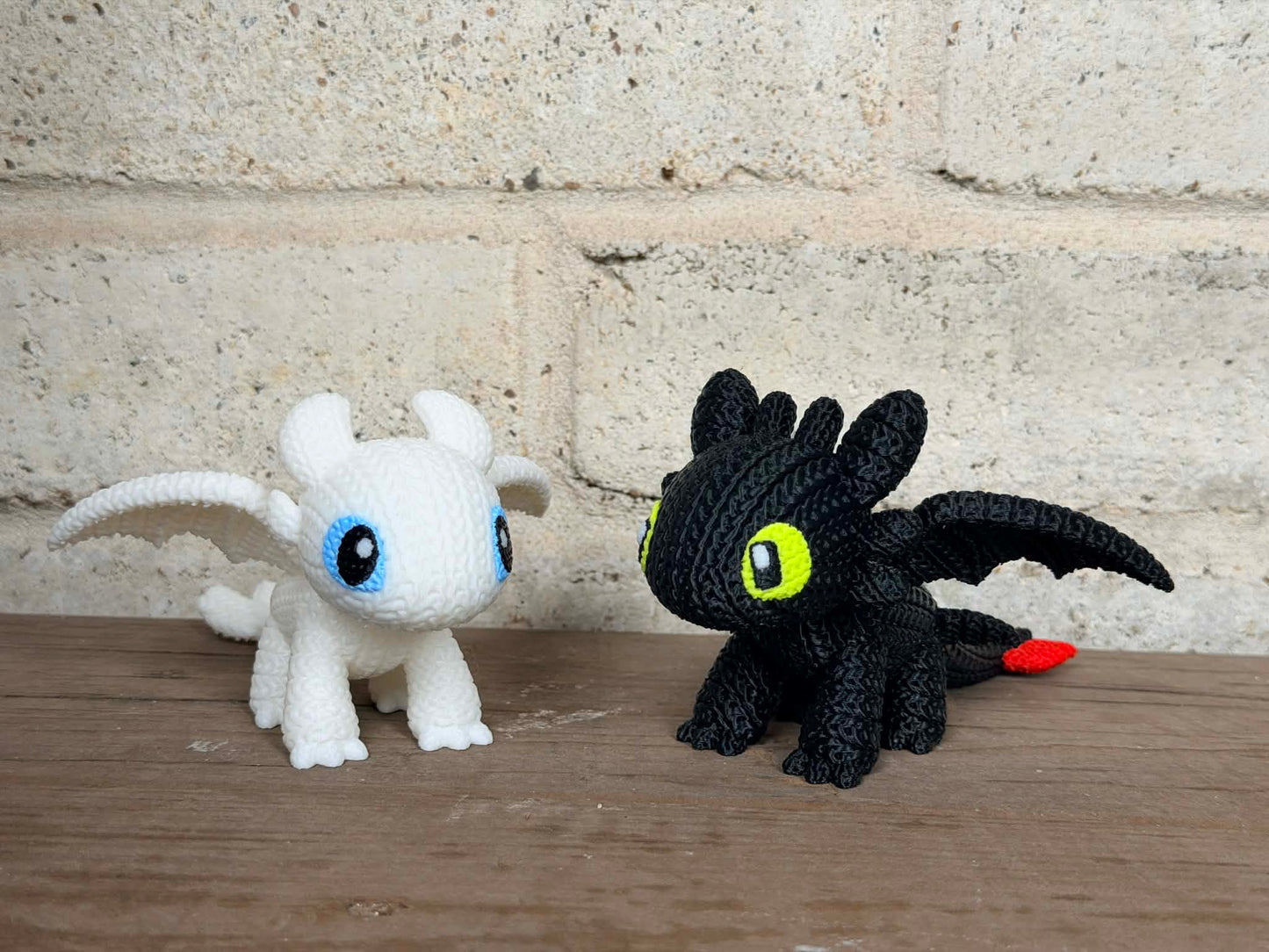 Cute Knitted -Style Baby Dragon Figure – 3D Printed Fantasy Dragon (6”)