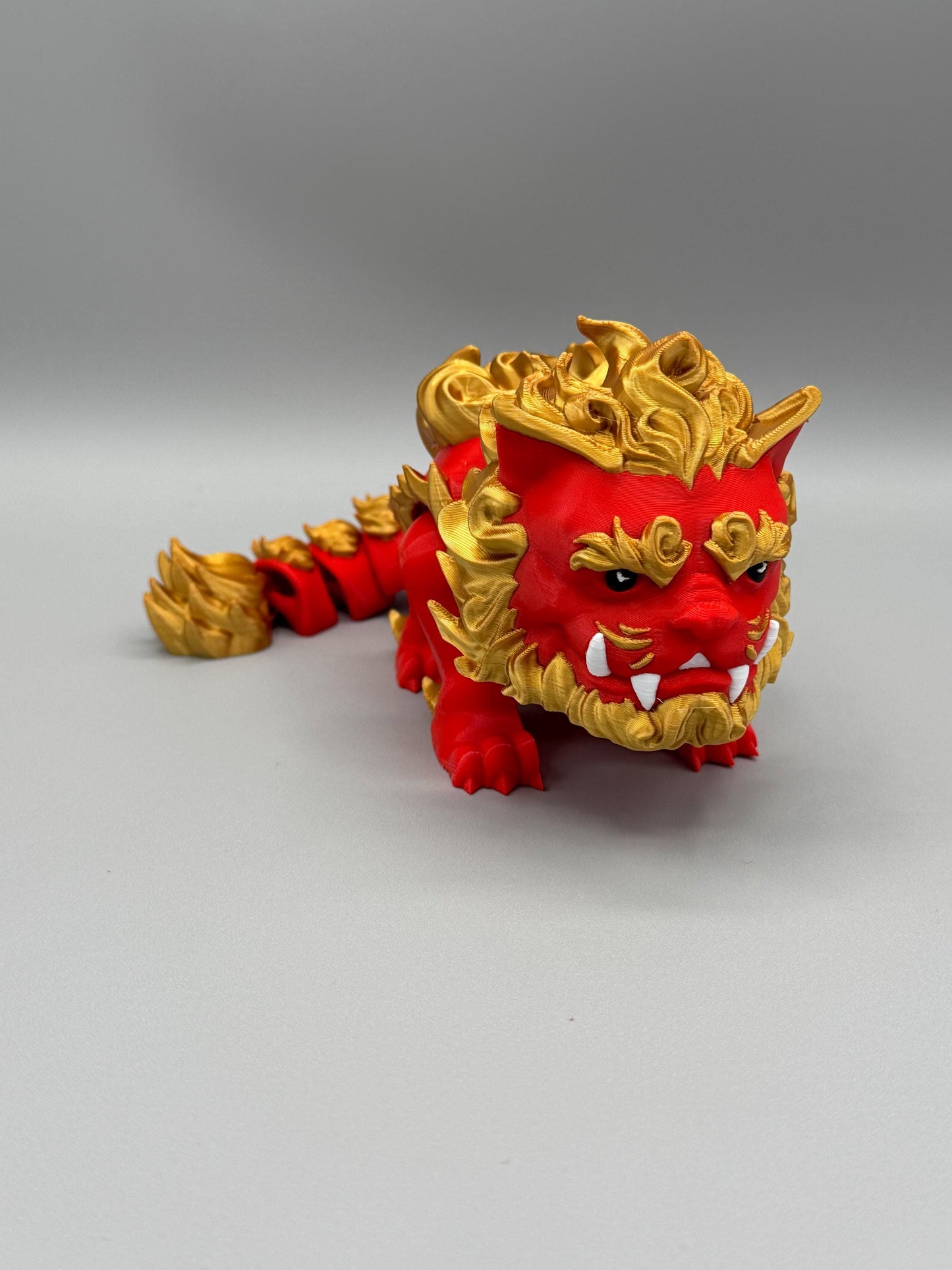 Foo Lion Articulating 3d Printed Toy