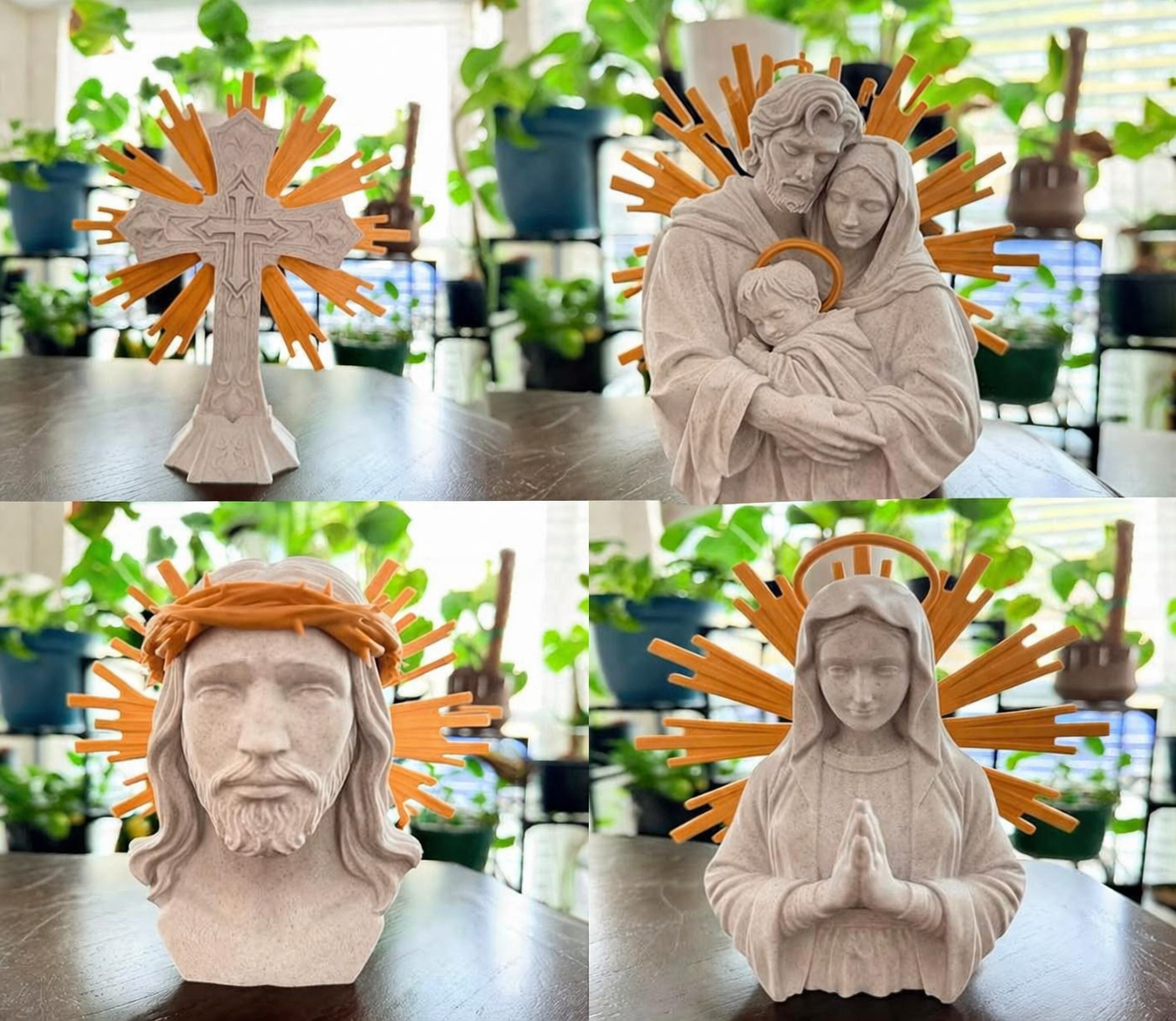 Christian Home Decor Statues - Jesus, Mary & Holy Family 3D Printed
