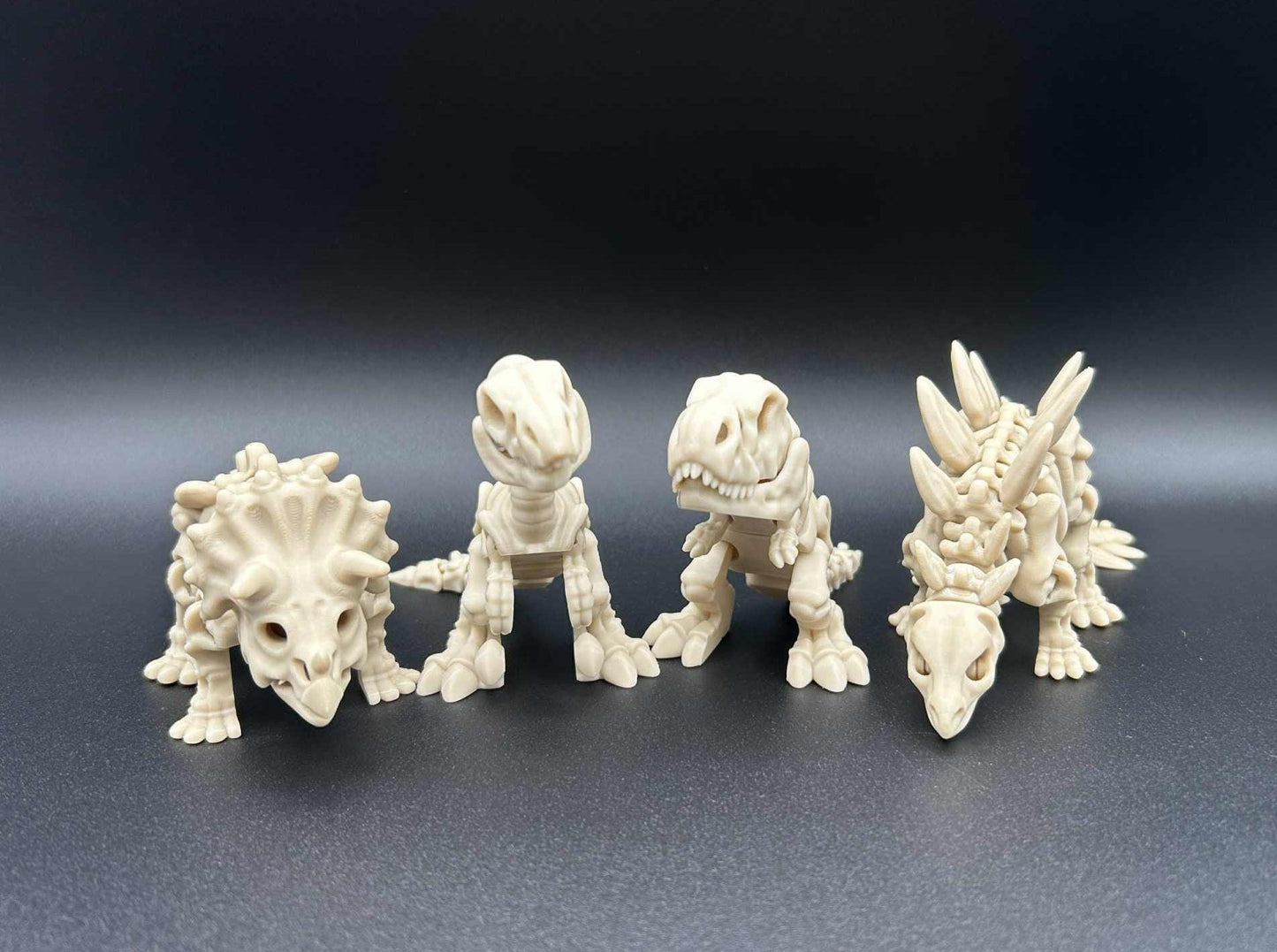 Mini Dinosaur Skeleton Figurine – T-Rex, Triceratops, Raptor or Velociraptor