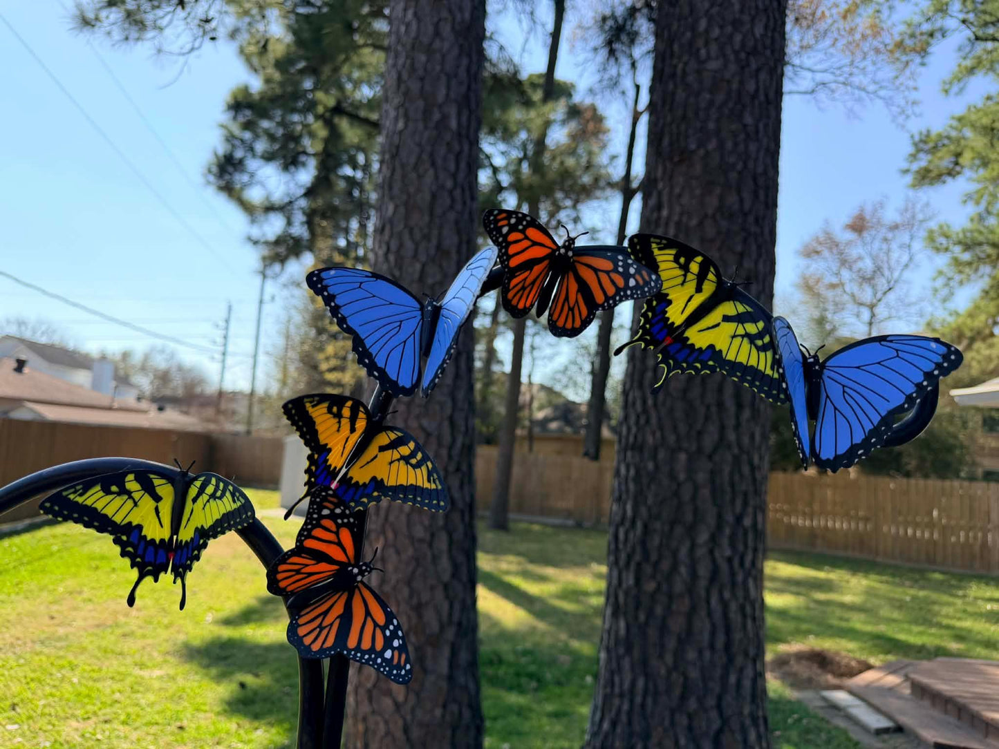 3D Printed Butterfly Magnets – Monarch, Blue Morpho & Tiger Swallowtail – Fridge Magnet Decor – Colorful Nature Kitchen Gift