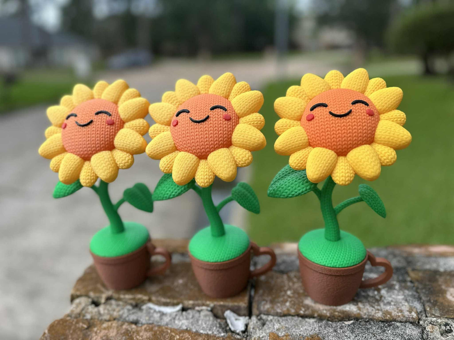 3D Printed Sunflower Desk Organizer – Hidden Compartment, Office Decor