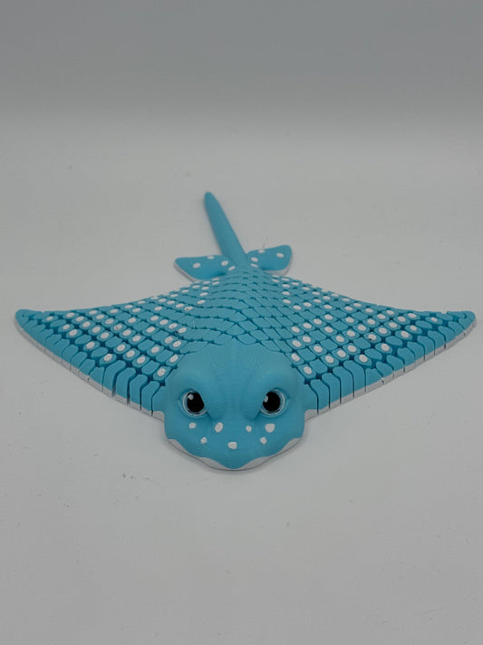 Light Blue Articulated Spotted Eagle Ray